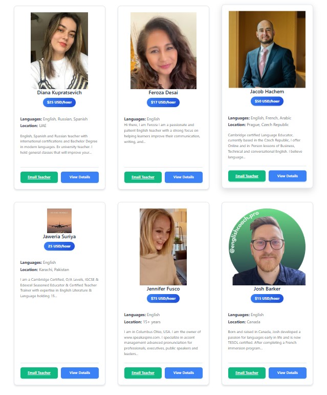 Teacher Directory Preview